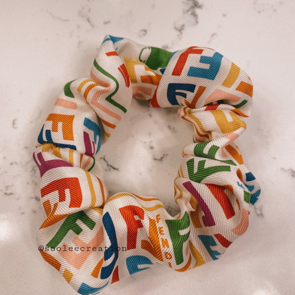 Fendi scrunchie **handmade